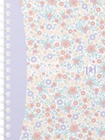 Oxford Floral softcover spiraalschrift, ft A6, 50 vel, geruit 5 mm, 4 geassorteerde designs-3