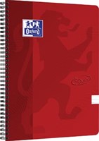 Oxford Touch spiraalblok A4 140 bladzijden rood gelijnd