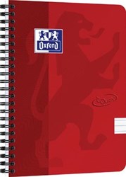 Oxford Touch spiraalblok A5 140 bladzijden rood gelijnd