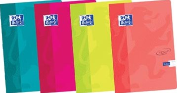 Oxford Touch schrift A4 36 vel geruit 10 mm geassorteerde kleuren