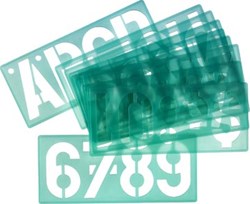 Lettersjabloon Linex 100mm hoofdletters/letters/cijfers