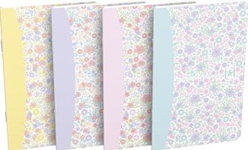 Mini Notitieboekje 9 x 14 cm Gelijnd Vier Designs Oxford Floral Softcover 30 Vel