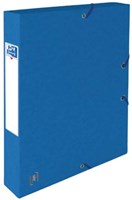 Elba elastobox Oxford Top File+ rug van 4 cm blauw
