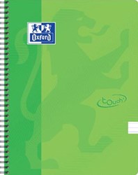 Oxford School Touch spiraalblok, ft A4, 140 bladzijden, gelijnd, groen (lime)