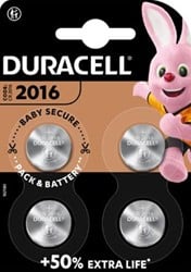 Duracell knoopcel Specialty Electronics CR2016 blister van 4 stuks