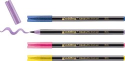 Edding glitter brushpen e-1340 assorti set van 4 stuks