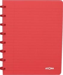 Atoma schrift Trendy A5 gelijnd transparant rood