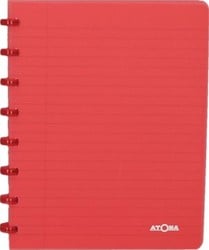 Atoma schrift Trendy A5 geruit 5 mm transparant rood