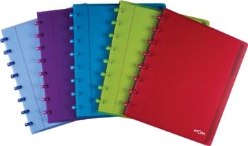 Notitieboek A5 Geruit Assorti Kleuren Atoma Schrift Verpakkingseenheid 1