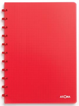 Atoma schrift Trendy A4 geruit 5 mm transparant rood