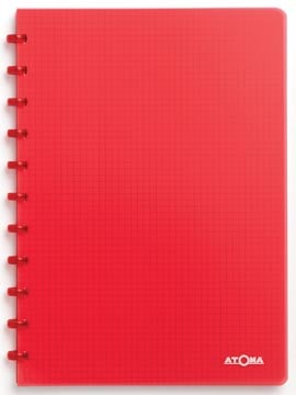Atoma schrift Trendy A4 geruit 5 mm transparant rood