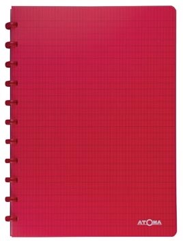 Atoma schrift Trendy A4 commercieel geruit transparant rood