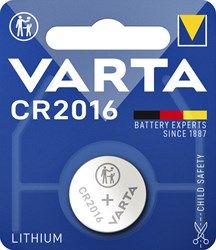 Knoopcel batterij Varta CR2016 lithium 1 stuk