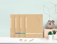 Oxford Touareg elastomap, uit karton, ft A4, naturel en geassorteerde kleuren, pak van 5 stuks-3