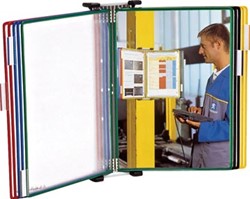 Tarifold informatiesysteem voor aan de muur met 10 tassen
