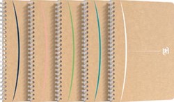 Oxford Touareg spiraalschrift, 180 bladzijden, ft A5, gelijnd, geassorteerde kleuren