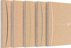 Oxford Touareg spiraalschrift, 180 bladzijden, ft A4, geruit 5 mm, geassorteerde kleuren