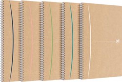 Oxford Touareg spiraalschrift, 180 bladzijden, ft A4, gelijnd, geassorteerde kleuren