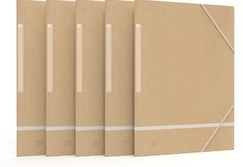 Oxford Touareg elastomap, uit karton, ft A4, naturel en geassorteerde kleuren, pak van 5 stuks