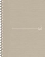 Oxford Origin spiraalschrift, ft A4+, 140 bladzijden, geruit 5 mm, zand