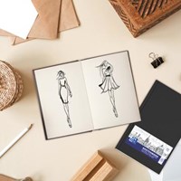 Oxford "Sketchbook" dummyboek, 96 vel, 100 g/m², ft A4, zwart-1