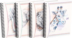 Oxford Boho Spirit spiraalschrift A5 120 bladzijden geruit 5 mm geassorteerde kleuren