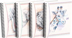 Oxford Boho Spirit spiraalschrift A5 120 bladzijden geruit 5 mm geassorteerde kleuren