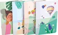 Mini Notitieboekje 9 x 14 cm Gelijnd Geassorteerde Kleuren Oxford Horizons 60 Bladzijden-1
