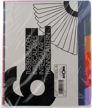 Atoma tabbladen voor A5+ schriften uit PP set van 6 stuks geassorteerde kleuren