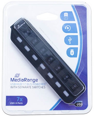 USB Hub 7 poorts USB 2.0 MediaRange