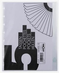 Atoma showtassen transparant voor A5+ schriften set van 5 stuks