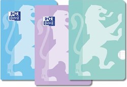 Oxford School schrift A4 72 bladzijden met kantlijn gelijnd assorti pak van 3 stuks