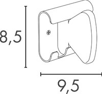 Unilux muurkapstok Aurora, wit, 1 haak-3