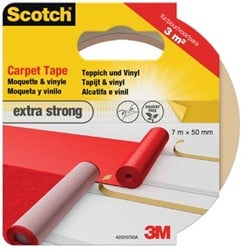 Dubbelzijdige plakband Scotch tapijt 50mmx7m extra strong