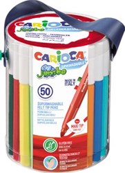 Carioca viltstift Jumbo Superwashable 50 stiften in een plastic pot