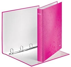Ringmap A4 Leitz 4D-ringen in het roze