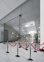 Afzetkoord Securit 150cm rood met chroome knop-2