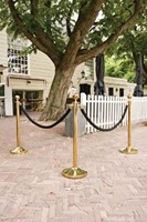 Afzetkoord Securit 150cm zwart met goudkleurige knop-2