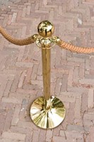 Afzetkoord Securit 150cm zwart met goudkleurige knop-3