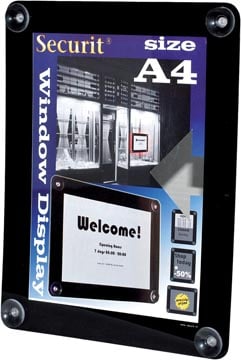 Posterframe A4 Securit vitrine met zuignappen