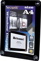 Posterframe A4 Securit vitrine met zuignappen