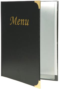 Menukaart Basic A4 zwart-2