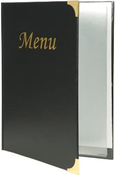 Menukaart Basic A4 zwart-2