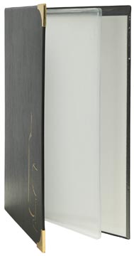 Menukaart Basic A4 zwart-3