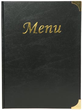 Menukaart Basic A4 zwart