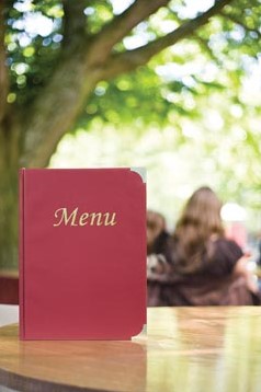 Menukaart Basic A4 bordeaux-2