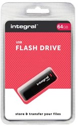 Integral USB 2.0 stick, 64 GB, zwart