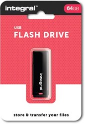 Integral USB 2.0 stick, 64 GB, zwart