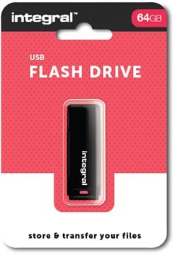 Integral USB 2.0 stick, 64 GB, zwart