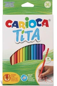 Carioca kleurpotlood Tita 36 stuks in een kartonnen etui